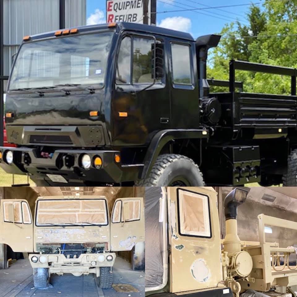 Equipment refurbishment — blasted and repainted vehicle by Valu Industrial